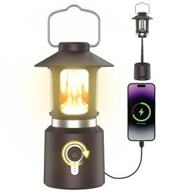 Ph-l22-brown Phylosal Retro Classic Led Camping Lantern Rechargeable Stepless Dimming Vintage Lant