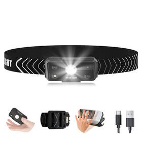 Pinsai 653998451202 Super Bright Headlamps 7 Light Modes Motion Sensor Headlight Led Rechargeable
