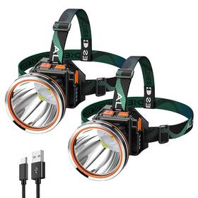 Pinsai 653998451288 2 Pack High Power Led Headlamp Super Bright Adult Motion Sensor Headlight Spo