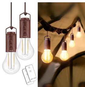 Qp-a2-x Pinsai Small 2 Pack Rechargeable Warm Tent Hanging Light Bulb Portable Out... Fast Ship
