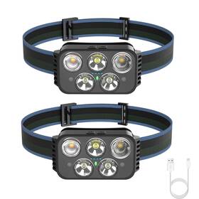 Pluralla 770523748429 Headlamp Rechargeable 400 Lumen Super Bright Motion Sensor Led Headlamps Wa