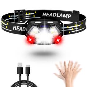 Pl-hl-re-1p Plusinto 9 Led Headlamp Rechargeable 1 Pack 2000 Lumens Super Bright Head Lamp With R