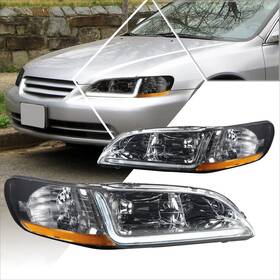 Pm-45205 Pm Performotor Led Drl Headlight Assembly Compatible With Honda Accord 98-02 Headlamps Wit