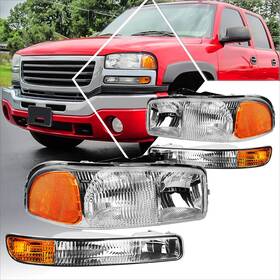 Pm-45224 Pm Performotor 4pcs-set Headlights Clear Lens / Amber Corner