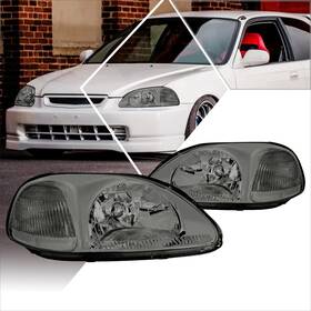 Pm-45566 Pm Performotor Headlights Assembly Compatible With Smoked Lens / Clear Corner