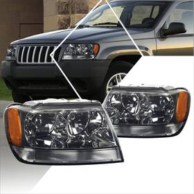 Pm-45586 Pm Performotor Headlights Assembly Compatible With Smoked Lens / Amber Corner