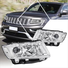 Pm-58060 Pm Performotor Headlights Assembly Compatible Chrome Housing / Clear Corner