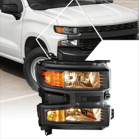 Pm-98821 Pm Performotor Headlight Assembly Compatible With Clear Lens Amber Reflector