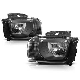 Pmhl-ccam-1013-bc Pm Performotor Black Housing Clear Corner Pair Of Headlight