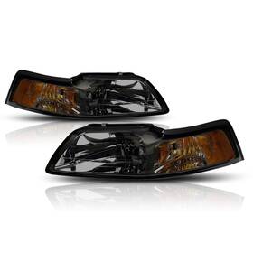 Pmhl-fmus-9904-oh-sa Pm Performotor Smoked Housing Amber Corner Pair Of Headlights Replacement Oe