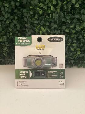 Police Security 97743 Twin Power Rechargeable Headlamp 550 Lumens