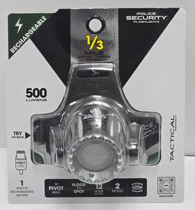 97745 Police Security Long Throw 500 Lumens Lithium-polymer Rechargeable Headlamp