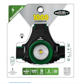 97814 Police Security Blackout-r 1000-lumen Led Headlamp