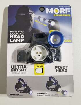 98450 Police Security B300 Morf Removables Heavy Duty Docking Headlamp New