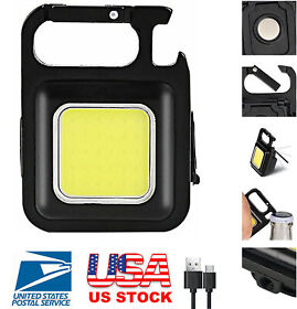 Cibwrc5f5nfg1 Portable Mini Cob Flashlights Bright Rechargeable Keychain Flashlight Openner