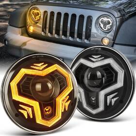 2471rb Povtor 7 Inch Led Headlights 1000% Bright Anti-glare H6024 Headlight Assemblies Wit