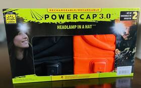 Power Cap 811465009732 Powercap 3.0 Headlamp Hat Beanie Rechargeable 2 Pack Black And Orange 150 Lumens