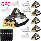 Dfn061691966 Powerful 5-led Zoom Led Rechargeable Headlamp Head Light Torch Charger Us