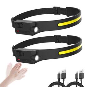 Pristar B0f2fmspn8 Led Headlamp Rechargeable Motion Sensor Usb Head Lamp 230beam 5 Modes