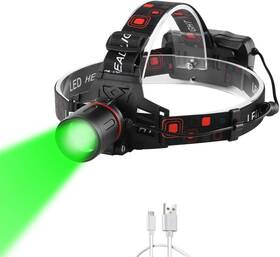 T6gn Proforus Yz Us Hp Headlamp Green Light For Hunting Coon Coyotes Hog Predator 1000 Lumens