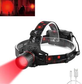 T6rd Proforus Yz Us Hp Hunting Headlamp Red Light Rechargeable 1000 Lumens Led Head Zoomable