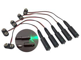 Mel-pg1-9v-5p Prop And Scenery Lights 5 Pack Green Led 9 Volt Battery Operated Micro Effects Light For Sc... Fast Ship