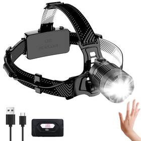 M1-l16 Prubovi Headlamp Rechargeable -100 000lm Bright Led Head Lamp 40h Runtime Waterproo