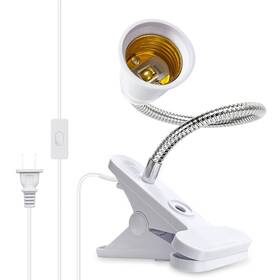 P1.cu.03.191103 Puanticn Flexible Aluminum Neck Clip Lamp Holder 360adjustable Socket E26/e27 Clamp