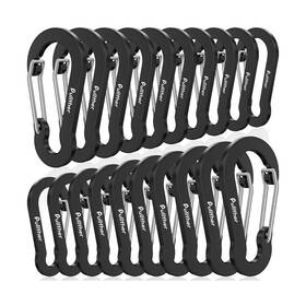 Cyum02k020-usn Pullther Fishing Aluminum Carabiner Clips- Set Of 20 Clip 2 Inch Co