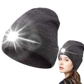 Punlim 768643581248 Headlamp Beanie Hat With Light Unisex Rechargeable 5 Led Cap Wi