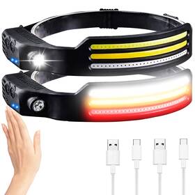 Gx-c478 Punlim Headlamp Rechargeable Head Lamp Super Bright 1200 Lumens White Yellow Red 3 L