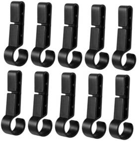 Zyl524 Pxiryanlow 10pcs Black Hard Hat Headlamp Hooks - Hardhat Clips Non-slip