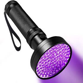 Qisebin 649765466142 Uv Black Light Flashlight - Powerful 100 Led Blacklight Flashlights For Pet U