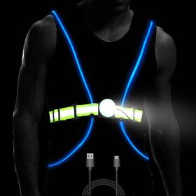 2343770350 Qnlalzm Longu Led Running Reflective Vest Safety Night Light Usb Rechargeable Cycling