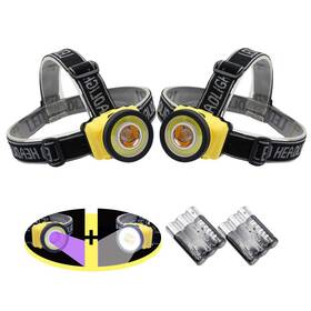 Qnlalzm 945547686642 Headlamp 395nm Led Uv And White Light Spot Scorpions Headlight Pet Urine Stai