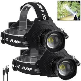 H008 Qopoyu Rechargeable Headlamp 3000 Lumens Head Lamps Led Headlights Wit