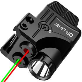 Qr-rgl10-ca Qr-laser Red Green Purple Blue Light Combo 800 Lumens Tactical Flashlight Laser