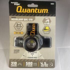 Qhl-310 Quantum Swivel Led Headlamp 310 Lumens 3 Mode Headlight 580 Foot Range
