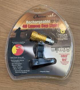 5481 Quarrow Rechargeable Cap Light 40 Lumen P/n# Includes Base Clip New