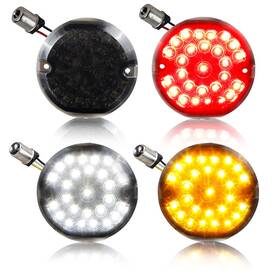 Quasco B0b4k5rtp6 1157 1156 Led Turn Signals 3 1/4 Inch Flat Front Rear Lights Integrated