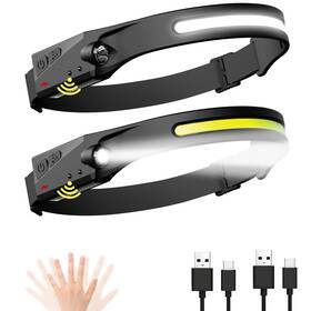 Raktic 797725279575 2 Pack Led Headlamp Rechargeable Headlight For Forehead 230 Illumination Head