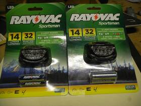 Rayovac 012800512867 Lightweight Led Headlamp Lot Of 2 See Details