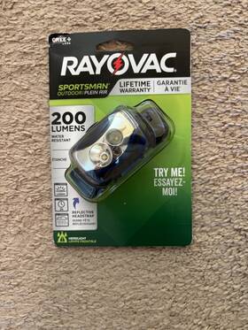 Spphl3aaa-bxa Rayovac 200 Lumen 3aaa Water Resistant Led Headlamp