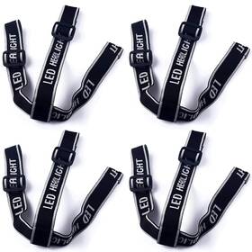 Recdec 774113182723 4 Pack Headlamp Strap Replacement Headband Head Lamp Elastic Band Belt For