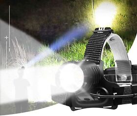 Head-001 Rechargeable Headlamp 10000 Lumens Super Bright Led With Batteries