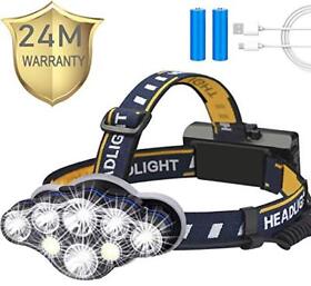 Rechargeable Headlamp Tupwaid Led Head Lamp Waterproof 18000 Lumen Brightest 8 L