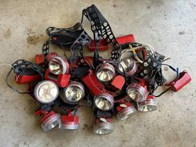 Hl-4d Rei Lot Of 12 Used Vintage Headlite Headlamp Lights - Not Tested Sold As Parts