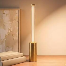 Ll001 Retrin Cordless Table Lamp Rechargeable Gold-tone Aluminum Touch Led Dimmable