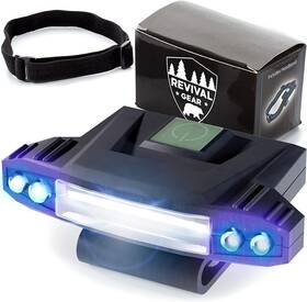 Revival Gear 313086896802 Hat Light Rechargeable Led Headlamp Head Lamps Strap Clip On Flashlight Headlam