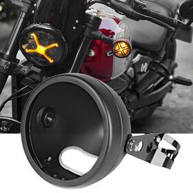 5.75-mh-housing Riasdy 5.75 Inch Motorcycle Headlight Housing Bucket With Side Mounting Bracket Carb
